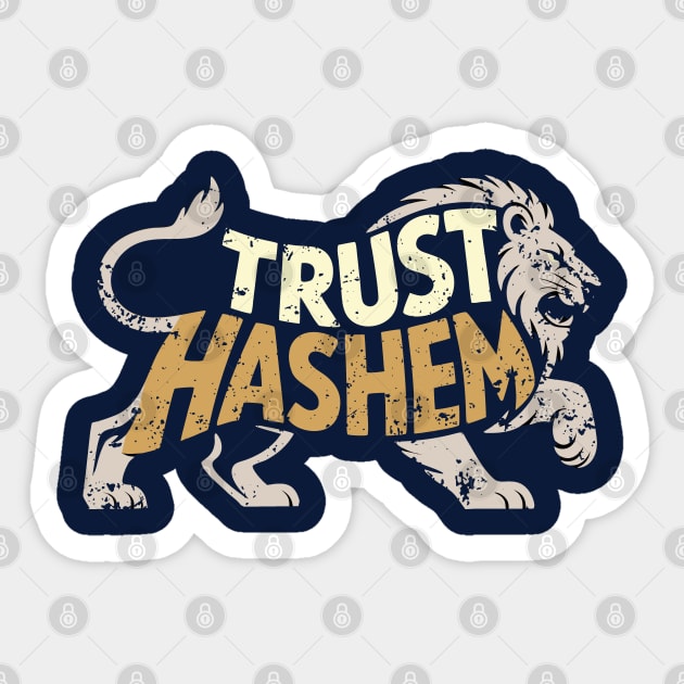 Trust HaShem – Bold Lion Faith Sticker by Thank HaShem